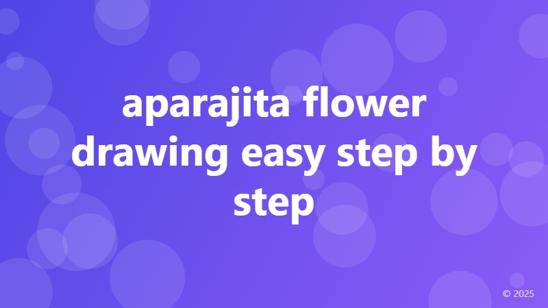 aparajita flower drawing easy step by step