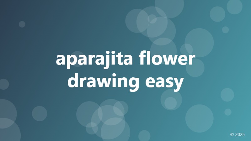 aparajita flower drawing easy
