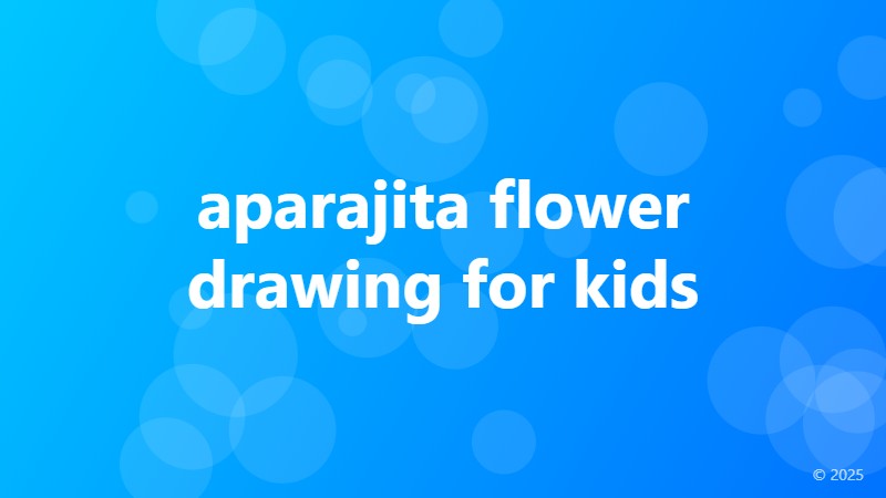 aparajita flower drawing for kids