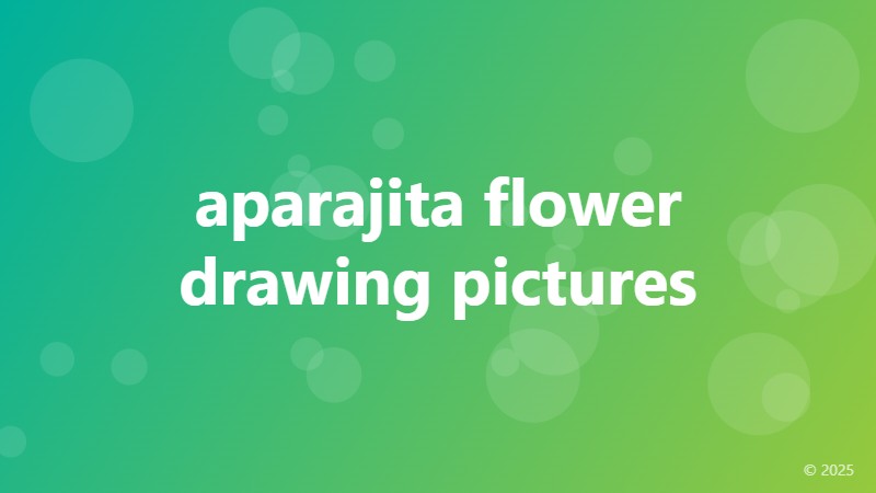 aparajita flower drawing pictures
