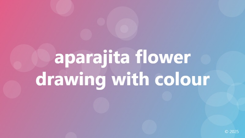 aparajita flower drawing with colour