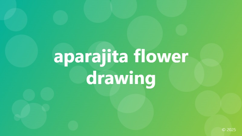 aparajita flower drawing