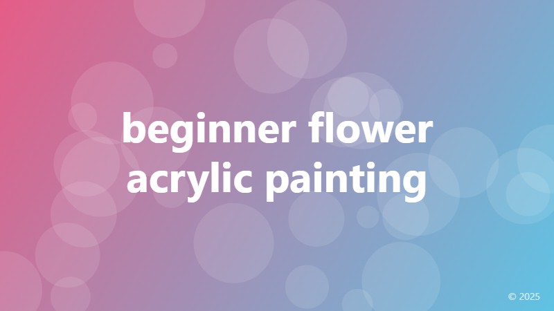 beginner flower acrylic painting