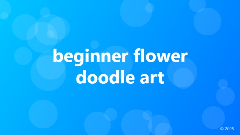 beginner flower doodle art
