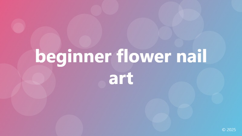 beginner flower nail art
