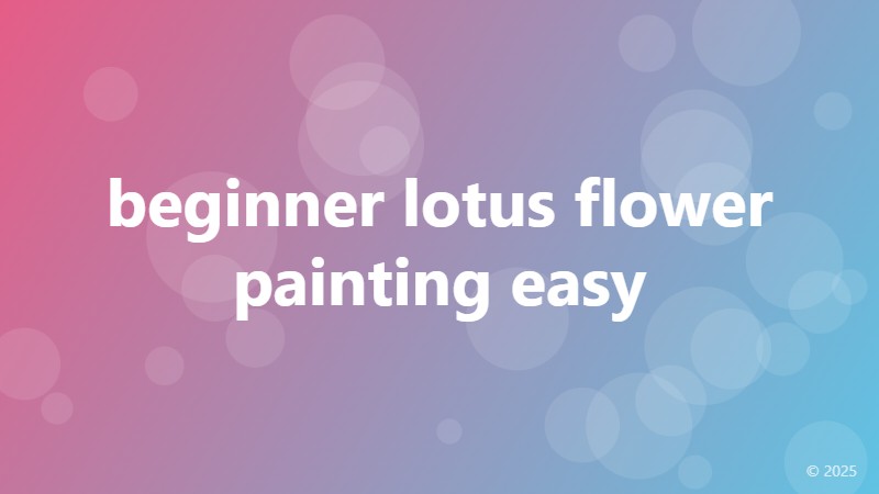 beginner lotus flower painting easy