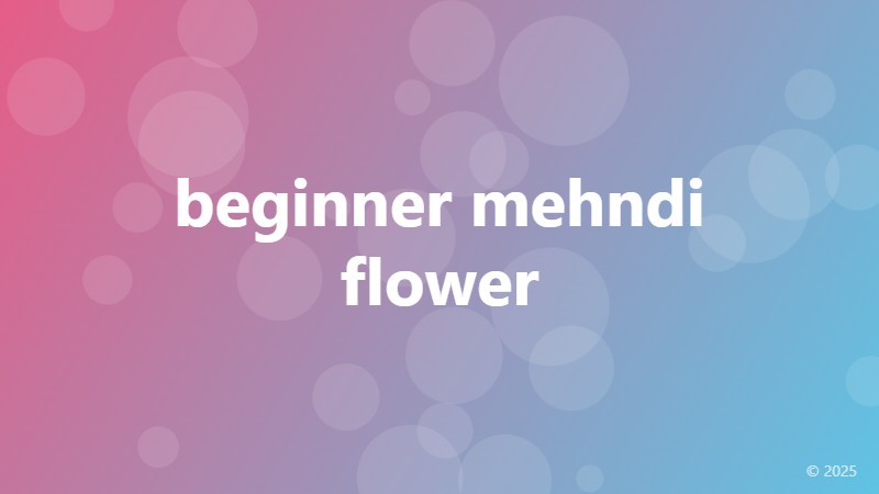 beginner mehndi flower