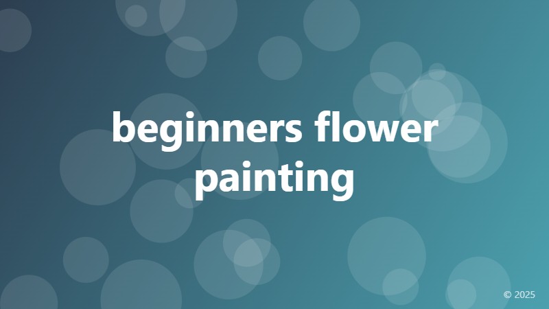beginners flower painting