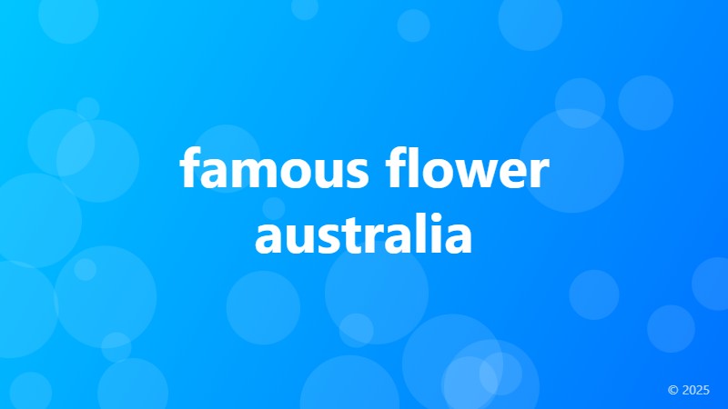 famous flower australia