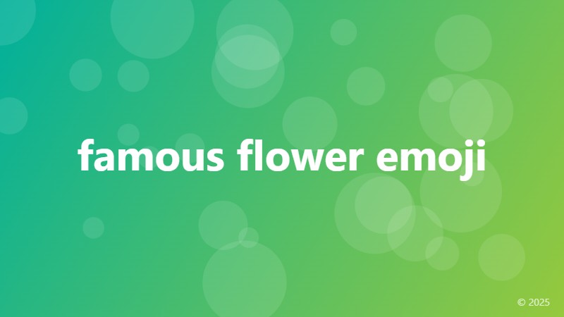 famous flower emoji
