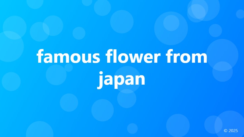 famous flower from japan