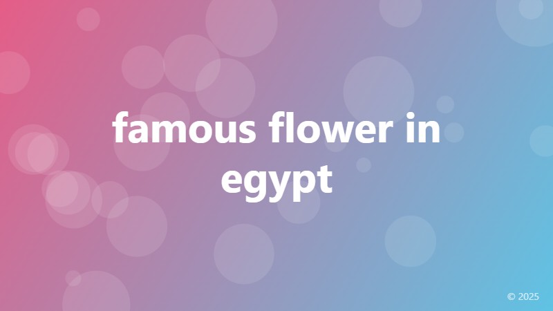 famous flower in egypt