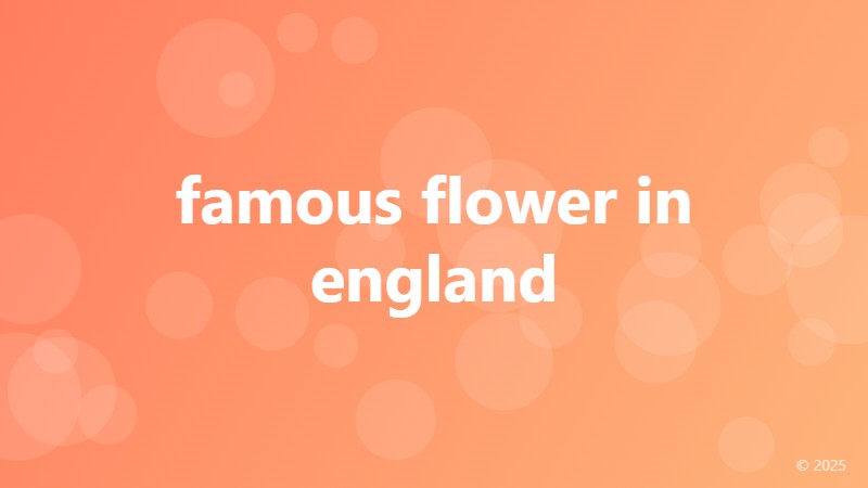 famous flower in england