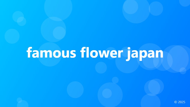famous flower japan