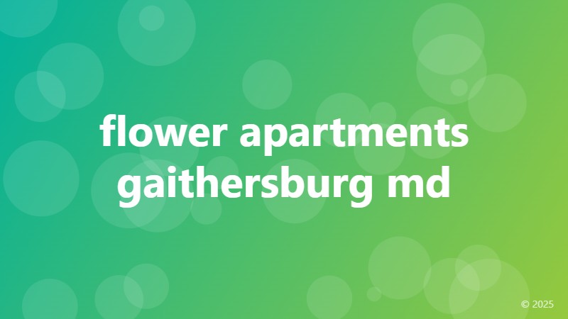 flower apartments gaithersburg md