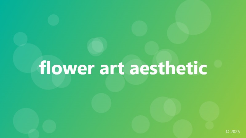 flower art aesthetic