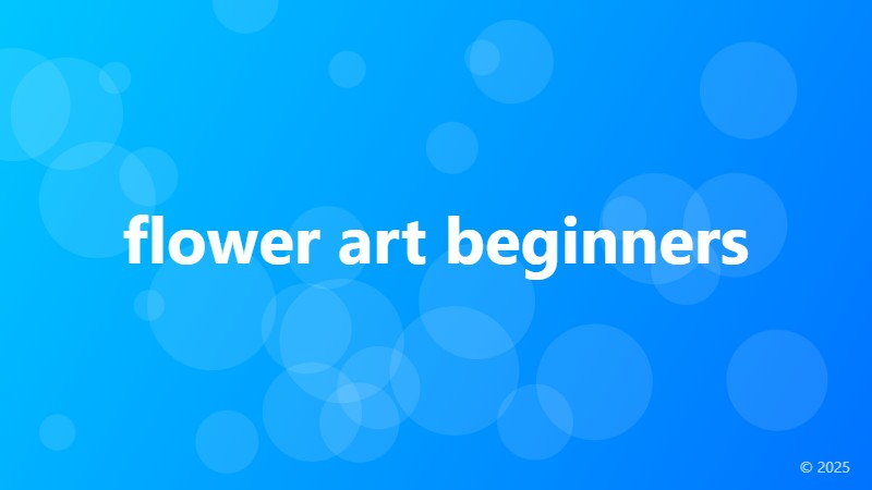 flower art beginners