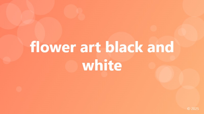 flower art black and white