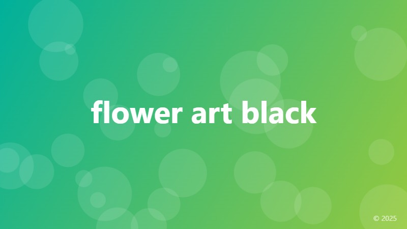 flower art black