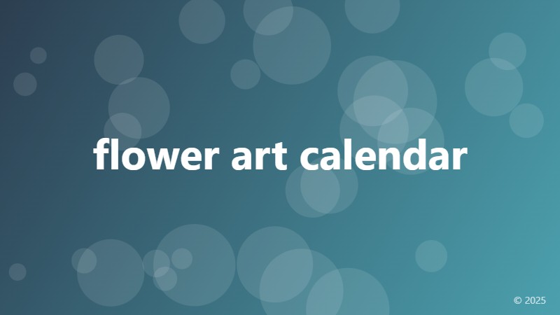 flower art calendar