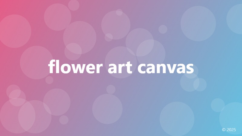 flower art canvas