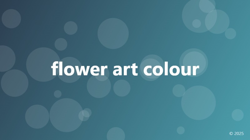 flower art colour