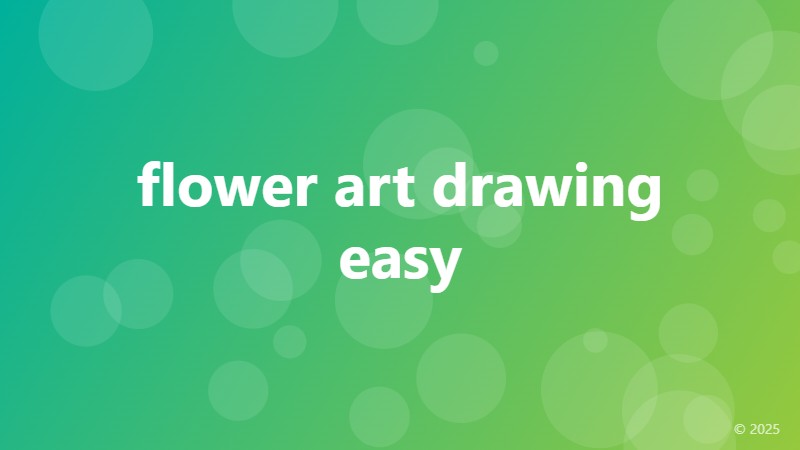 flower art drawing easy
