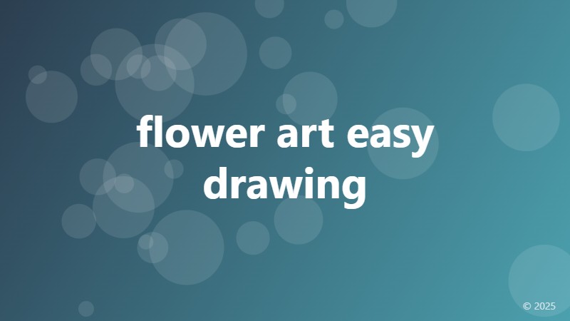 flower art easy drawing