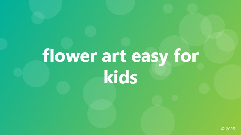 flower art easy for kids