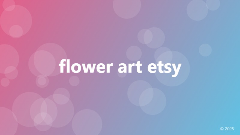 flower art etsy