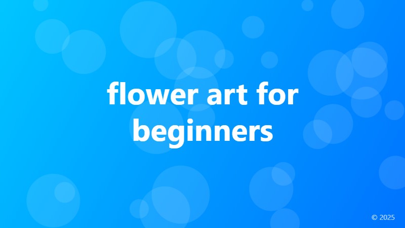 flower art for beginners