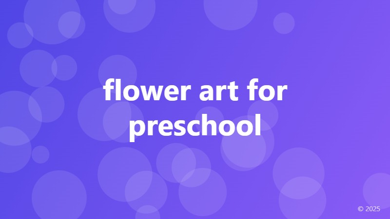 flower art for preschool