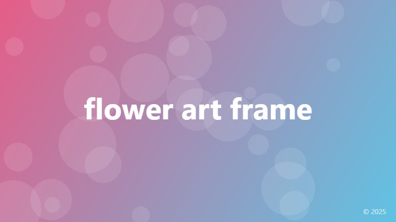 flower art frame