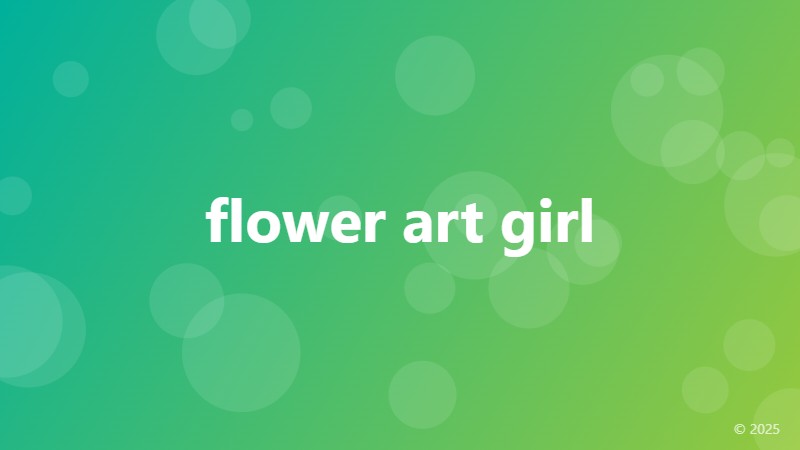 flower art girl