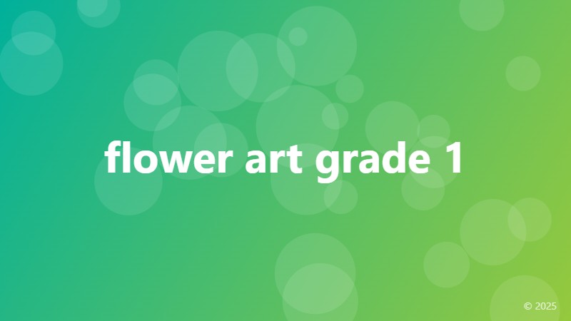 flower art grade 1