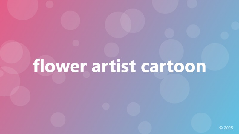 flower artist cartoon