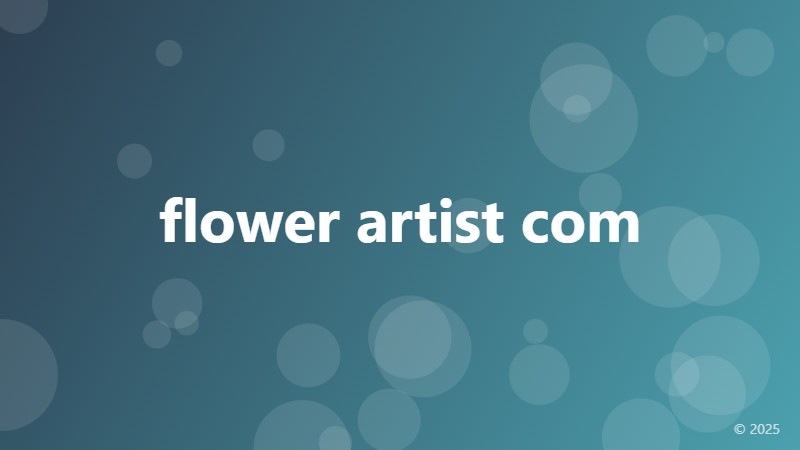 flower artist com