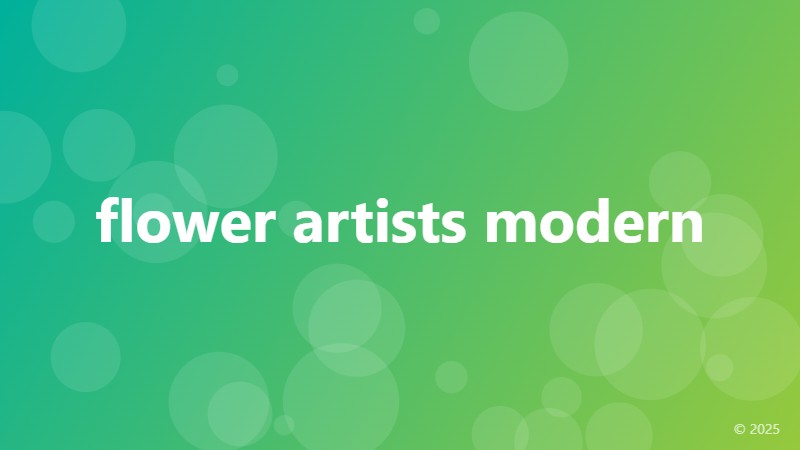 flower artists modern