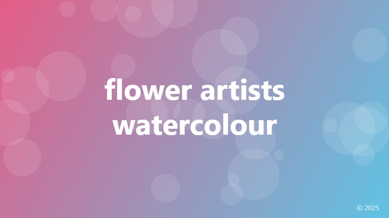 flower artists watercolour