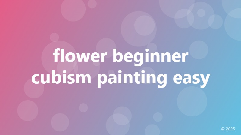 flower beginner cubism painting easy