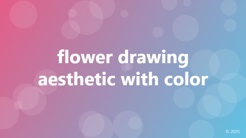flower drawing aesthetic with color