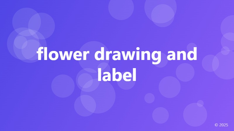 flower drawing and label