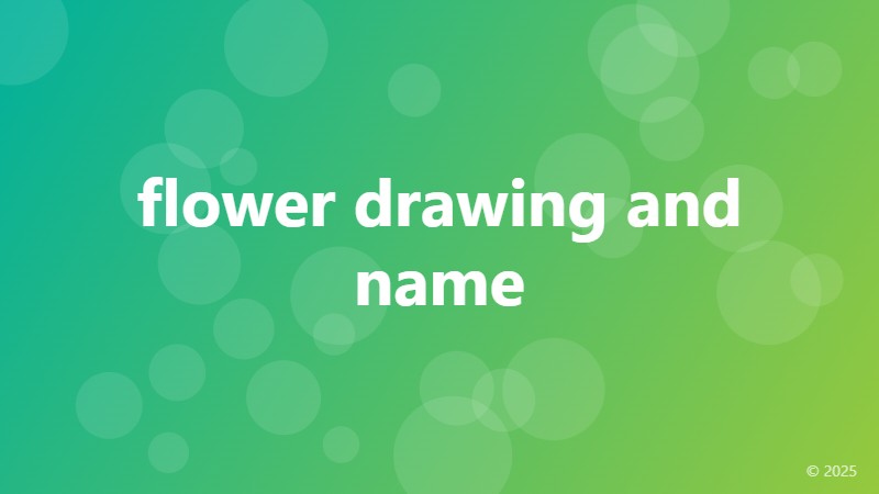 flower drawing and name