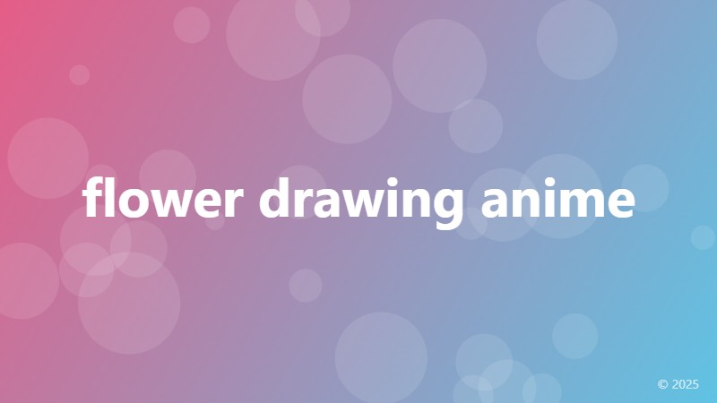 flower drawing anime