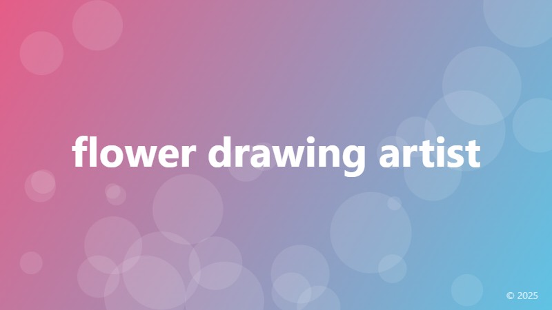 flower drawing artist