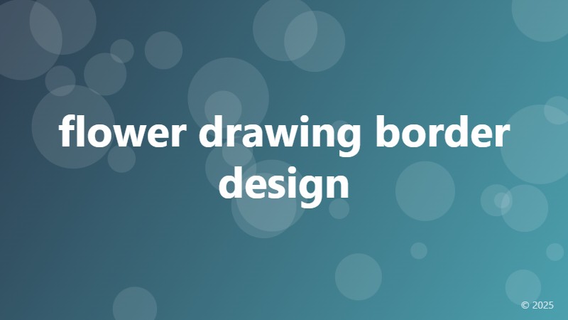 flower drawing border design