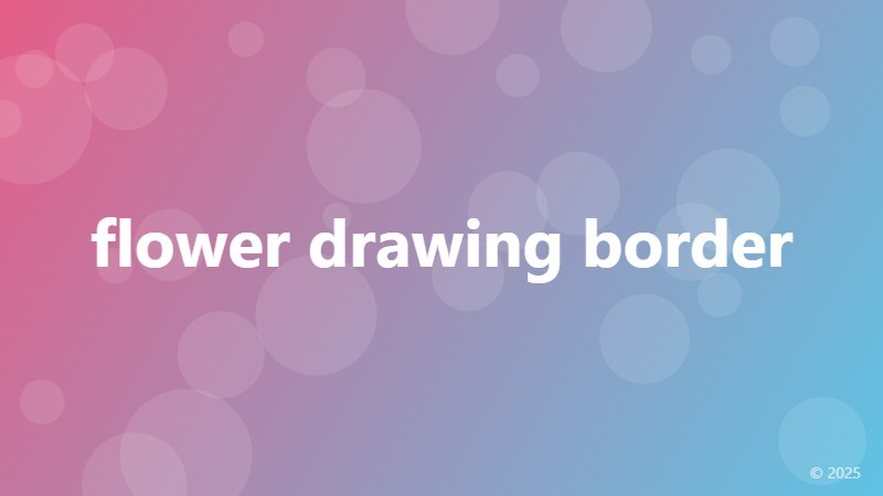 flower drawing border