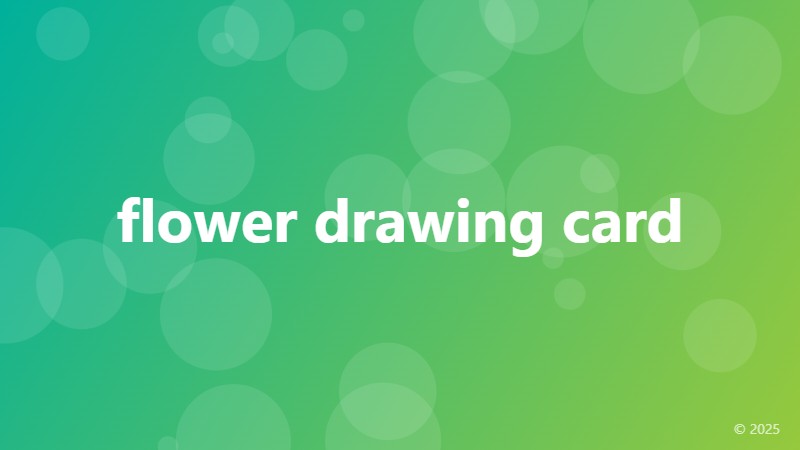 flower drawing card