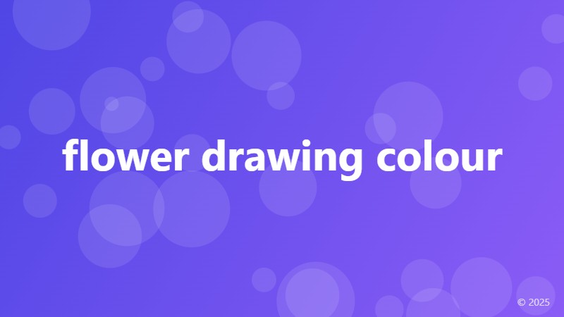 flower drawing colour