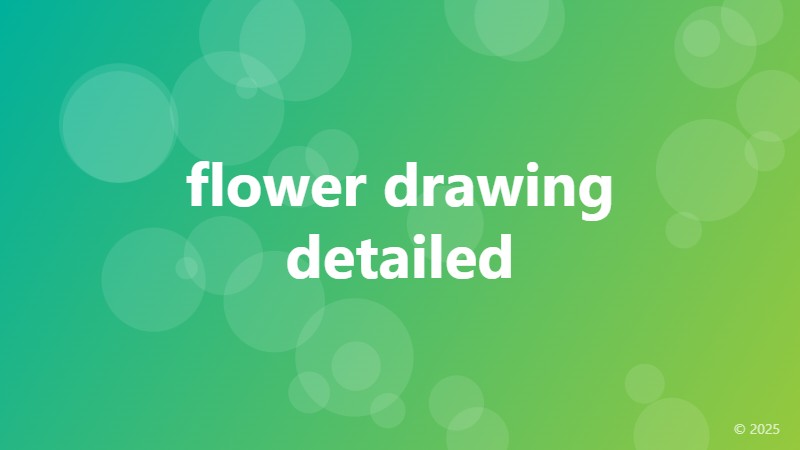 flower drawing detailed